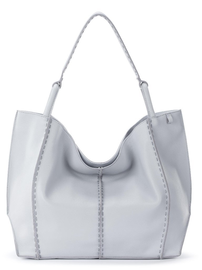 The Sak Los Feliz Large Leather Tote Bag Powder Blue Shoulder Travel Handbag